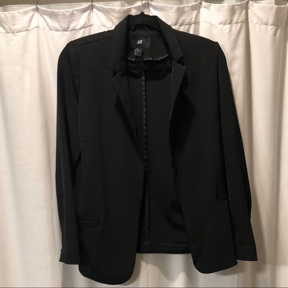 H&M Black Open Front Blazer